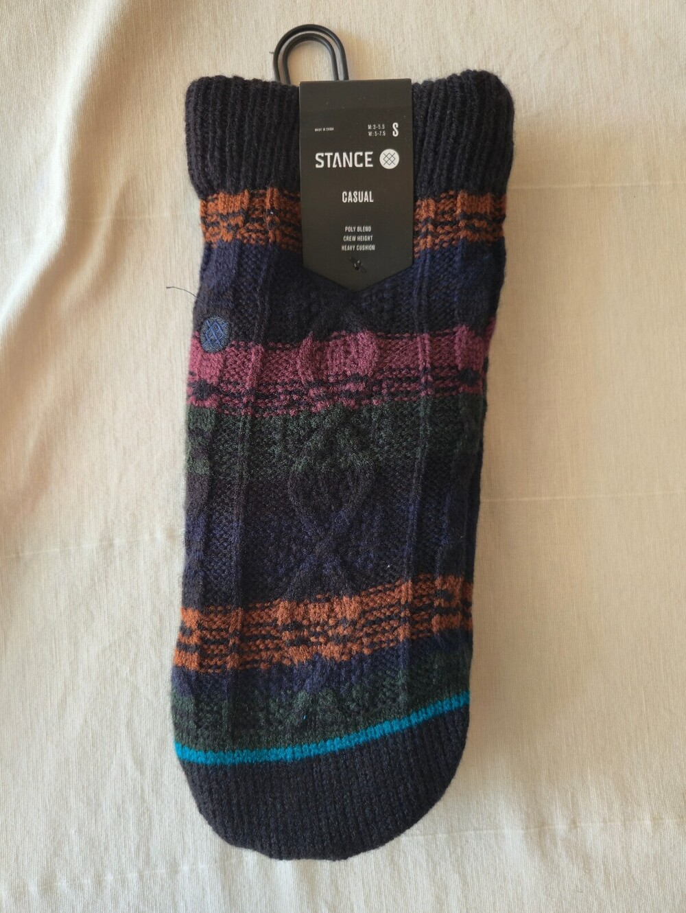 Stance Toasted Crew Height Heavy Cushion Socks - Size Small New $35